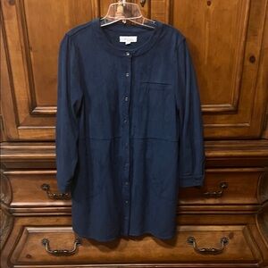 Vince Camuto Navy Long Sleeve Dress